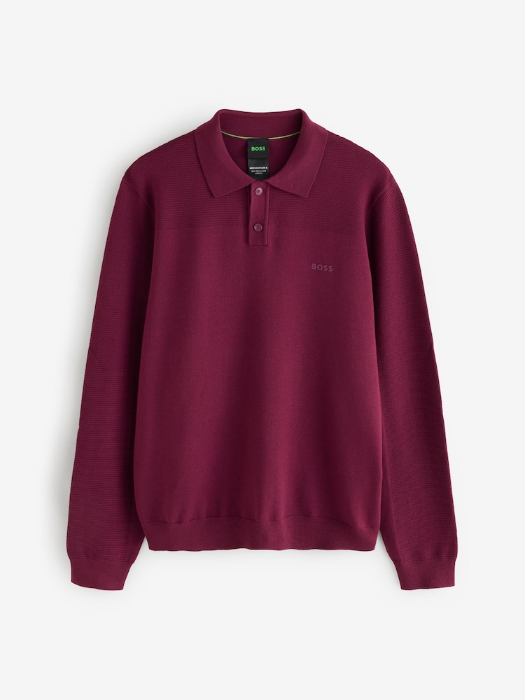 BOSS Red Regular Fit Momentum Knitted Polo Shirt - Image 5 of 5
