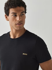 Cromo negro - Camiseta BOSS de Corte estándar con Cuello redondo y logo - Imagen 3 de 4