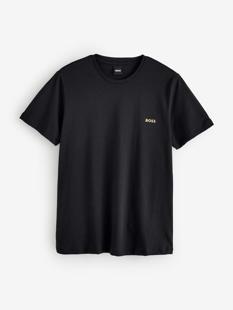 Cromo negro - Camiseta BOSS de Corte estándar con Cuello redondo y logo - Imagen 4 de 4 Cromo negro - Camiseta BOSS de Corte estándar con Cuello redondo y logo - Imagen 4 de 4