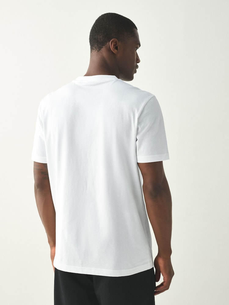BOSS White Regular Fit Graphic Logo T-Shirt - Image 2 of 4
