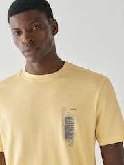 BOSS Yellow Regular Fit Graphic T-Shirt - Image 3 of 4