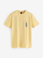 BOSS Yellow Regular Fit Graphic T-Shirt - Image 4 of 4