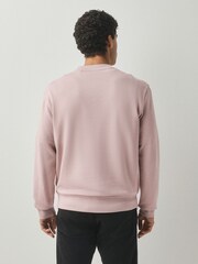 Cream - BOSS Regular Fit Logo Crew Neck Sweat Top - 4এর মধ্যে 2 ছবি
