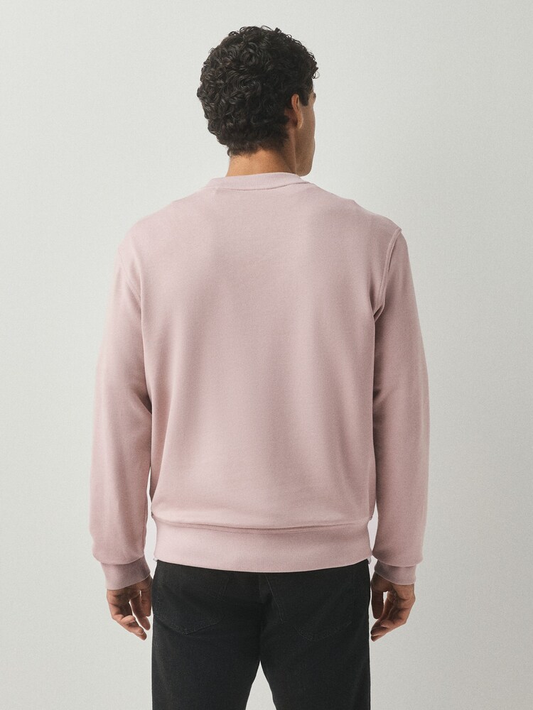 Cream - BOSS Regular Fit Logo Crew Neck Sweat Top - 4এর মধ্যে 2 ছবি
