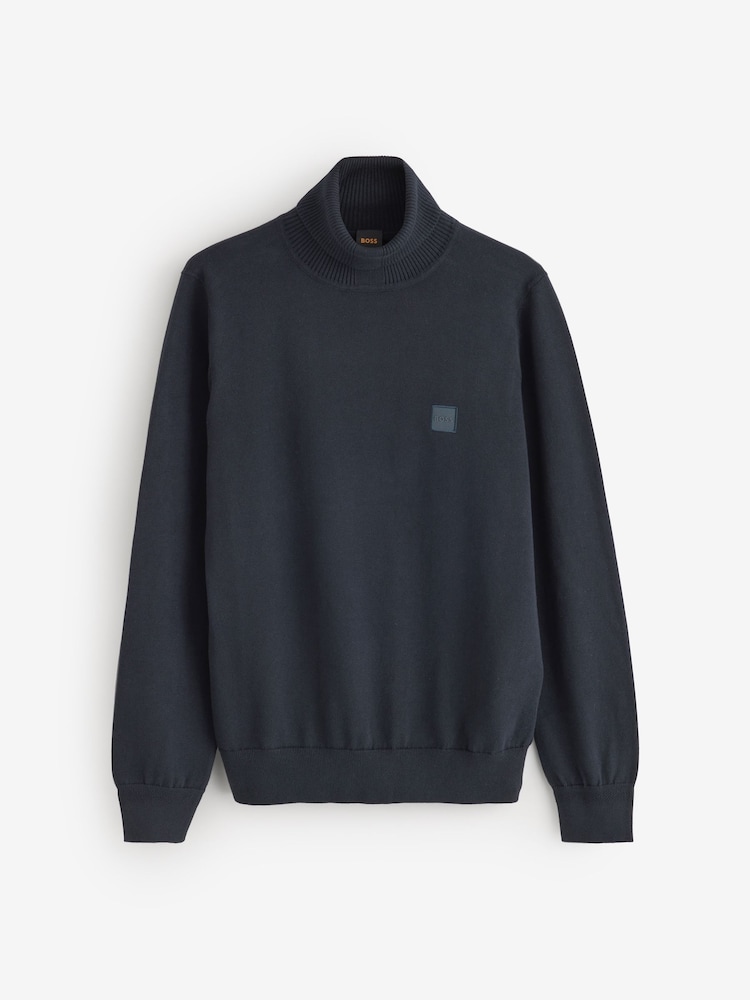 BOSS Blue Regular Fit Roll Neck Logo Jumper - Image 4 of 4 BOSS Blue Regular Fit Roll Neck Logo Jumper - Image 4 of 4