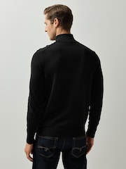 HUGO Black Regular Fit Logo Knit Jumper - Image 2 of 4