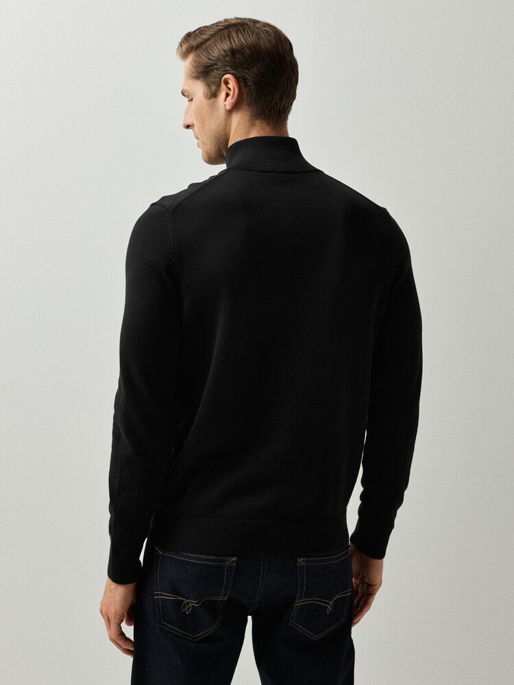HUGO Black Regular Fit Logo Knit Jumper - Image 2 of 4 HUGO Black Regular Fit Logo Knit Jumper - Image 2 of 4