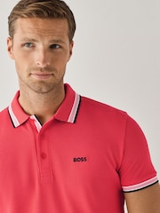 BOSS Red Regular-Fit Paddy Tipped Collar Polo Shirt - Image 3 of 3