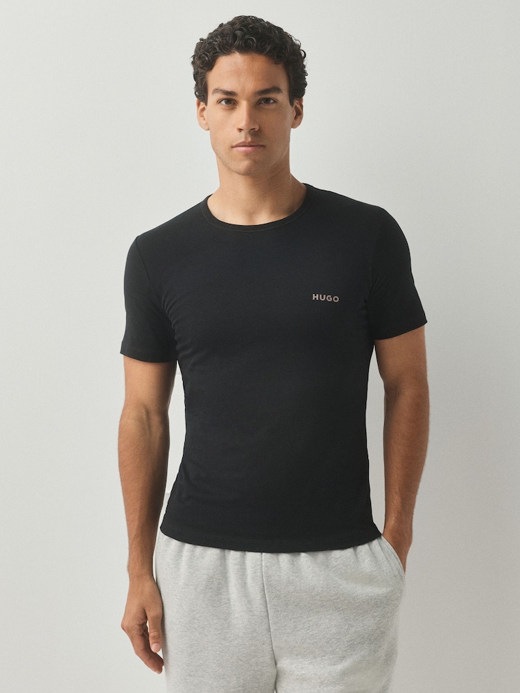 HUGO Black T-Shirts 3 Pack - Image 2 of 7