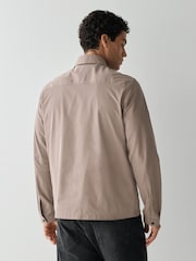 HUGO Brown Regular Fit Zip Through Overshirt - Image 2 of 4