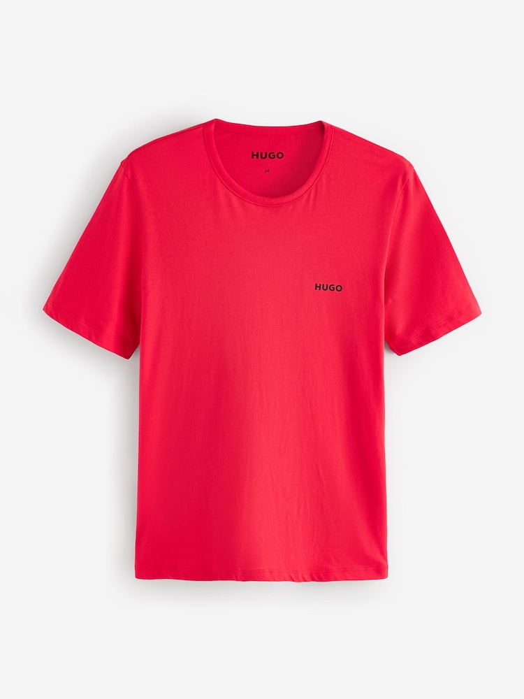 HUGO Red/Grey/Black T-Shirts 3 Pack - Image 2 of 7 HUGO Red/Grey/Black T-Shirts 3 Pack - Image 2 of 7