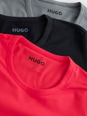 HUGO Red/Grey/Black T-Shirts 3 Pack - Image 6 of 7