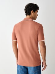 BOSS Red Regular-Fit Parlay Logo Tipped Polo Shirt - Image 2 of 4