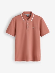 BOSS Red Regular-Fit Parlay Logo Tipped Polo Shirt - Image 4 of 4