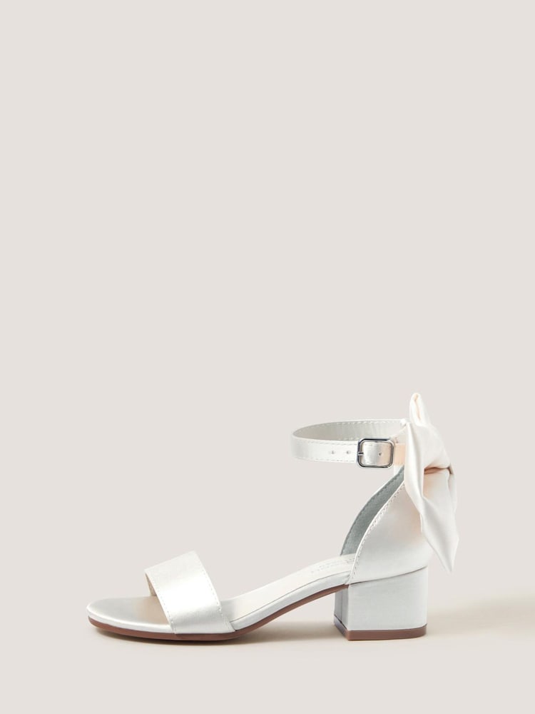 Monsoon Cream Two-Part Bow Heels - Image 1 of 3 Monsoon Cream Two-Part Bow Heels - Image 1 of 3