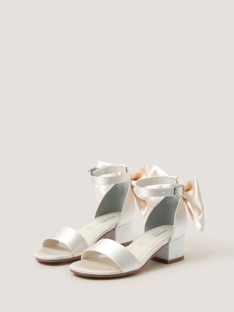 Monsoon Cream Two-Part Bow Heels - Image 2 of 3 Monsoon Cream Two-Part Bow Heels - Image 2 of 3
