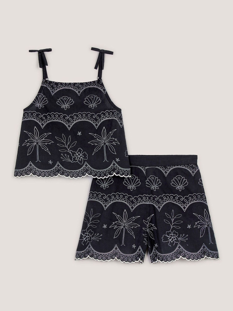 Conjunto de top y shorts bordados con palmeras Monsoon - Imagen 1 de 2 Conjunto de top y shorts bordados con palmeras Monsoon - Imagen 1 de 2