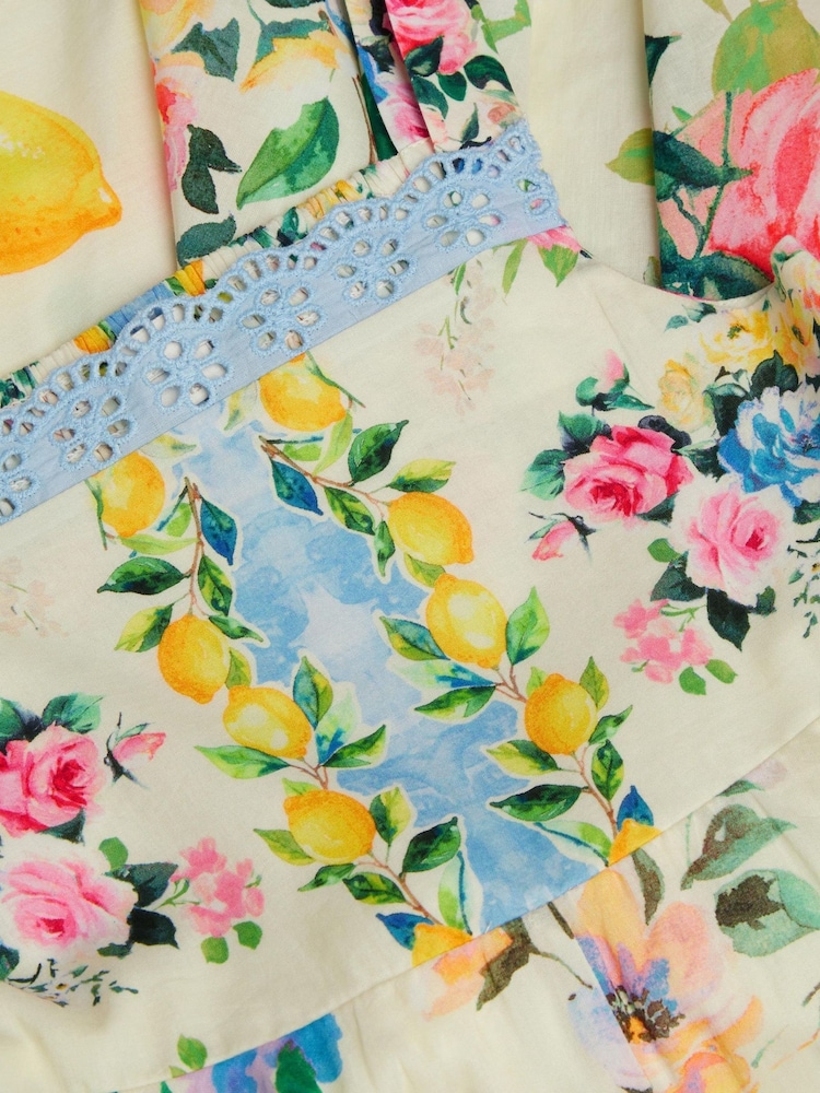 Monsoon Amalfi Lemon Print Hanky Hem Dress - Imagen 2 de 2