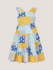 Monsoon Pia Patchwork Print Dress - Imagen 1 de 2