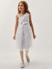 Azul - Monsoon Liza Embroidered Asymmetrical Party Dress - Imagen 1 de 3