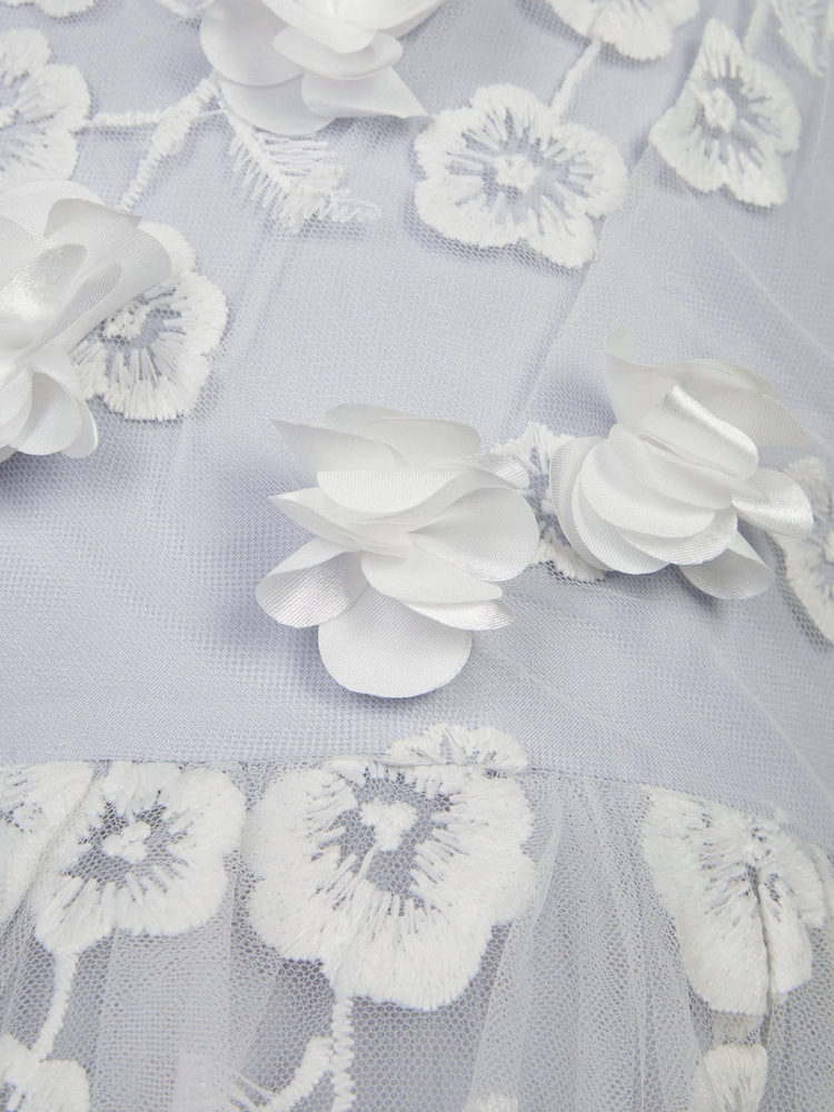 Azul - Monsoon Liza Embroidered Asymmetrical Party Dress - Imagen 3 de 3