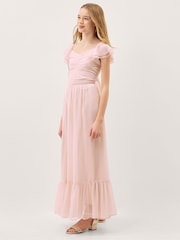 Rosa claro - Monsoon Sully Tie Back Prom Dress - Imagen 1 de 4