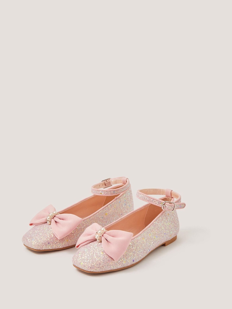 Monsoon Bow Glitter Ballet Flats - 圖片 1/2