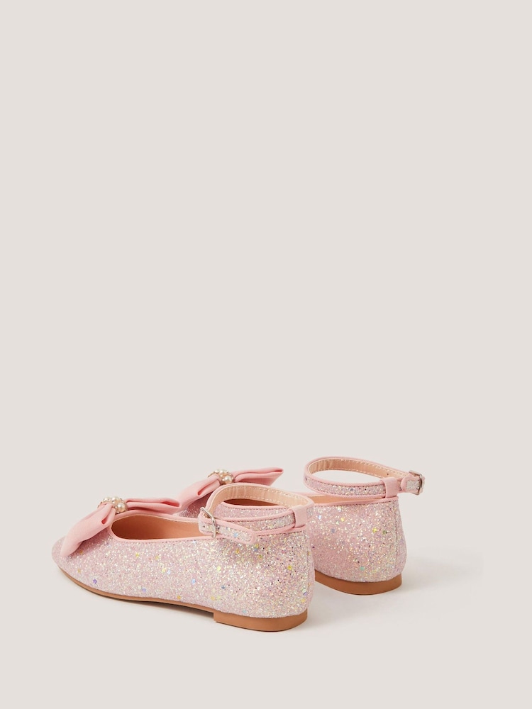 Monsoon Bow Glitter Ballet Flats - 圖片 2/2