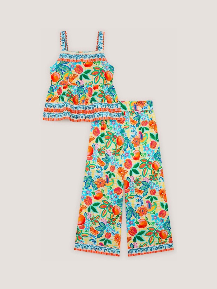Monsoon Alani Fruit Print Top & Trousers Set - Bild 2 von 3