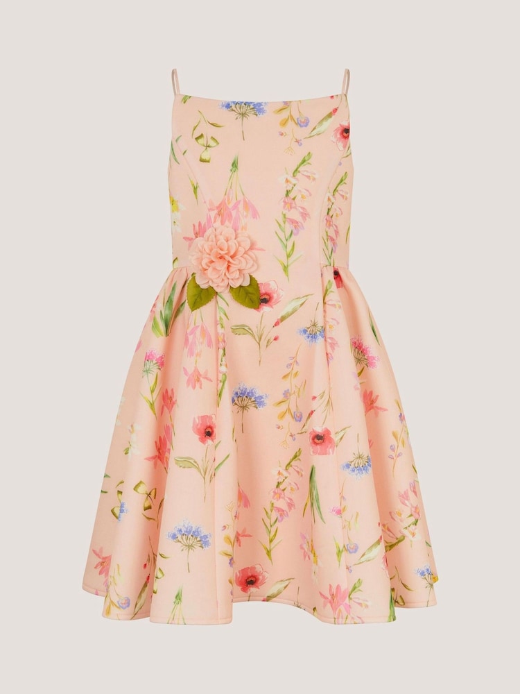 Monsoon Pink Dream Strappy Floral Party Dress - Image 1 of 2