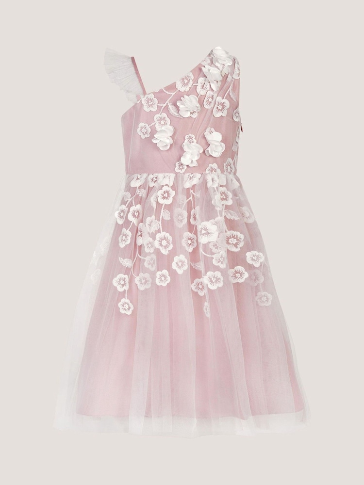 Rosa - Monsoon Liza Embroidered Asymmetrical Party Dress - Imagen 2 de 3