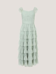 Monsoon Green Faith Tulle Ruffle Prom Dress - Image 3 of 4