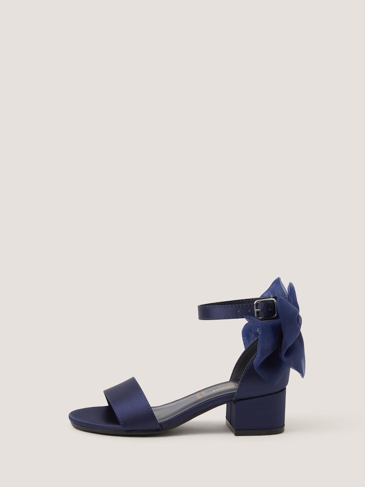 Monsoon Blue Two-Part Bow Heels - Image 1 of 3 Monsoon Blue Two-Part Bow Heels - Image 1 of 3