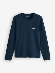BOSS Blue Classic Long Sleeve T-Shirts 3 Pack - Image 7 of 9