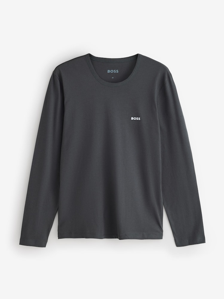 BOSS Blue Classic Long Sleeve T-Shirts 3 Pack - Image 9 of 9 BOSS Blue Classic Long Sleeve T-Shirts 3 Pack - Image 9 of 9