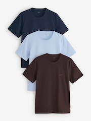 BOSS Brown Crew Neck Short Sleeve Classic T-Shirts 3 Pack - Image 1 of 4