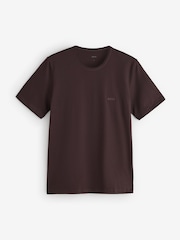 BOSS Brown Crew Neck Short Sleeve Classic T-Shirts 3 Pack - Image 4 of 4