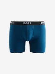 BOSS Green/Black/Blue Power Logo Hipster Boxers 3 Pack - Image 4 of 4