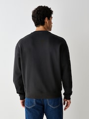 HUGO Black Logo Crew Neck Sweat Top - Image 2 of 4