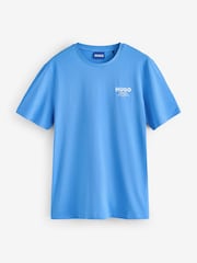 Jasnoniebieski - HUGO Nesptee Regular Fit Logo T-Shirt - Obraz 1 z 1