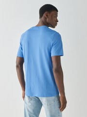 HUGO Light Blue Nesptee Regular Fit Logo T-Shirt - Image 2 of 4