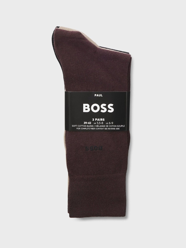 Ruda - BOSS logotipo kojinių 3 pakuotė - 2 paveikslėlis iš 3