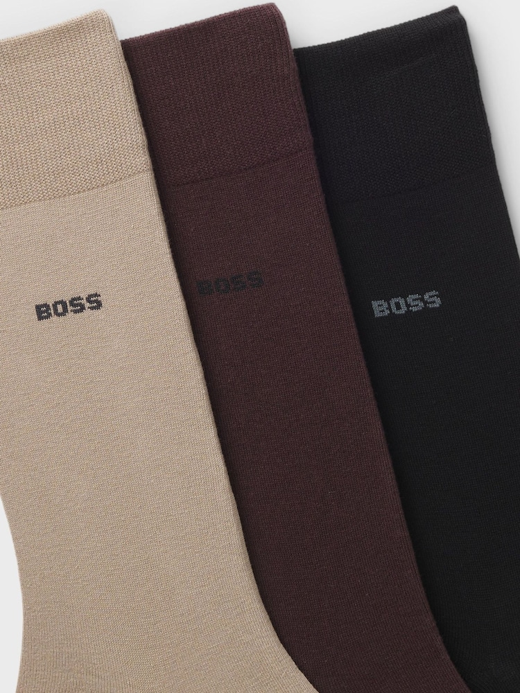 Ruda - BOSS logotipo kojinių 3 pakuotė - 3 paveikslėlis iš 3