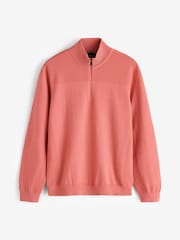 BOSS Momentum Quarter Zip Knitted Jumper - Imaginea 1 din 1