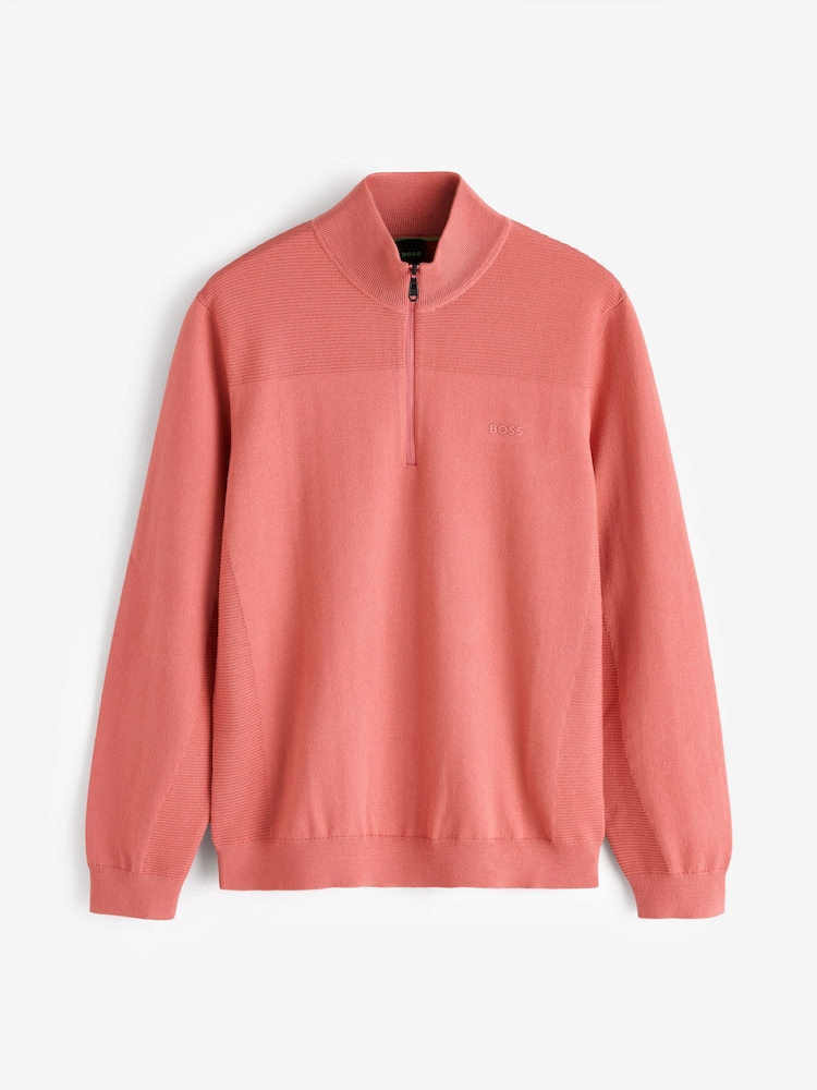 BOSS Momentum Quarter Zip Knitted Jumper - Imaginea 1 din 1 BOSS Momentum Quarter Zip Knitted Jumper - Imaginea 1 din 1
