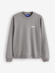 Gri - HUGO Noda Crew Neck Logo Sweat Top - Imaginea 1 din 1