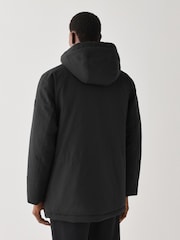 BOSS Black Mid Length Hooded Jacket - Image 2 of 5