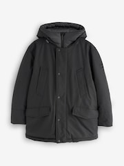 BOSS Black Mid Length Hooded Jacket - Image 5 of 5