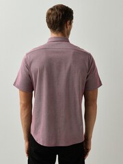 BOSS Pink Motion Cotton Regular Fit Short Sleeve Shirt - Image 2 of 4