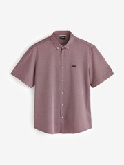 BOSS Pink Motion Cotton Regular Fit Short Sleeve Shirt - Image 4 of 4